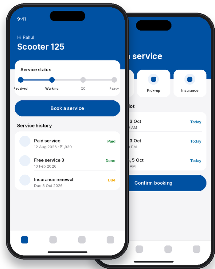 Genius Rider app screens